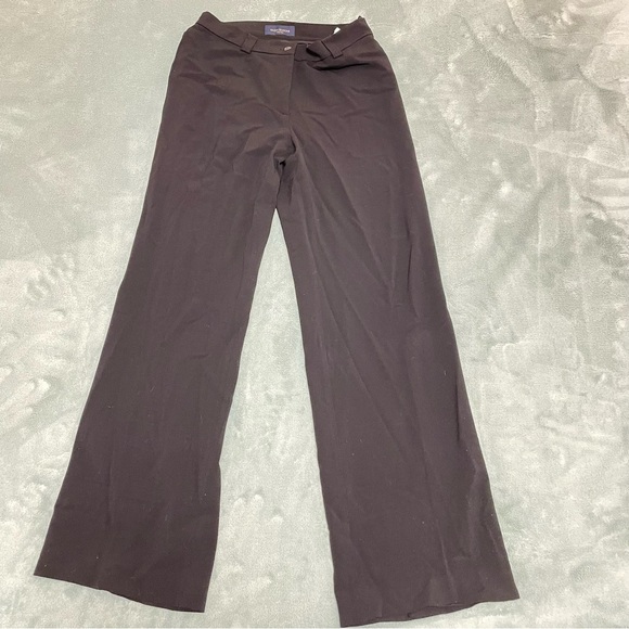 Piazza Sempione Pants High Waisted  Wide Leg Wool Blend Black Size IT 40… - Picture 3 of 12